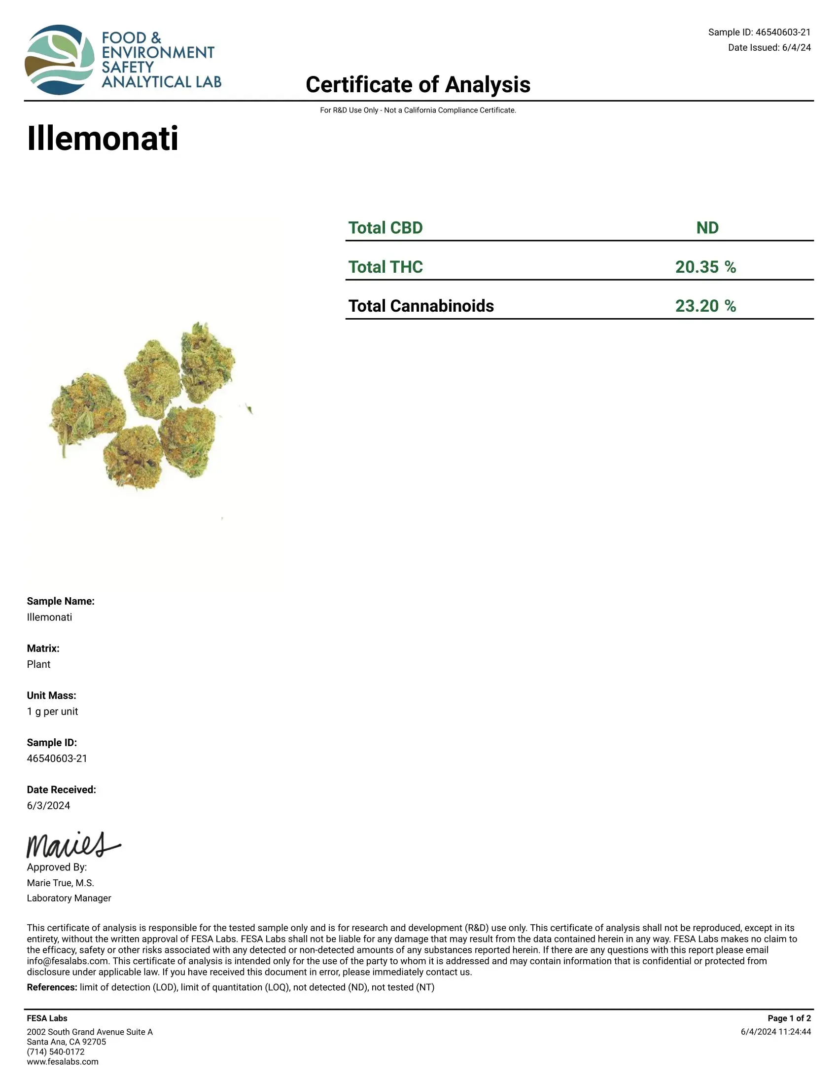 1 Pound - ILLEMONATI Strain THCA - Image 2