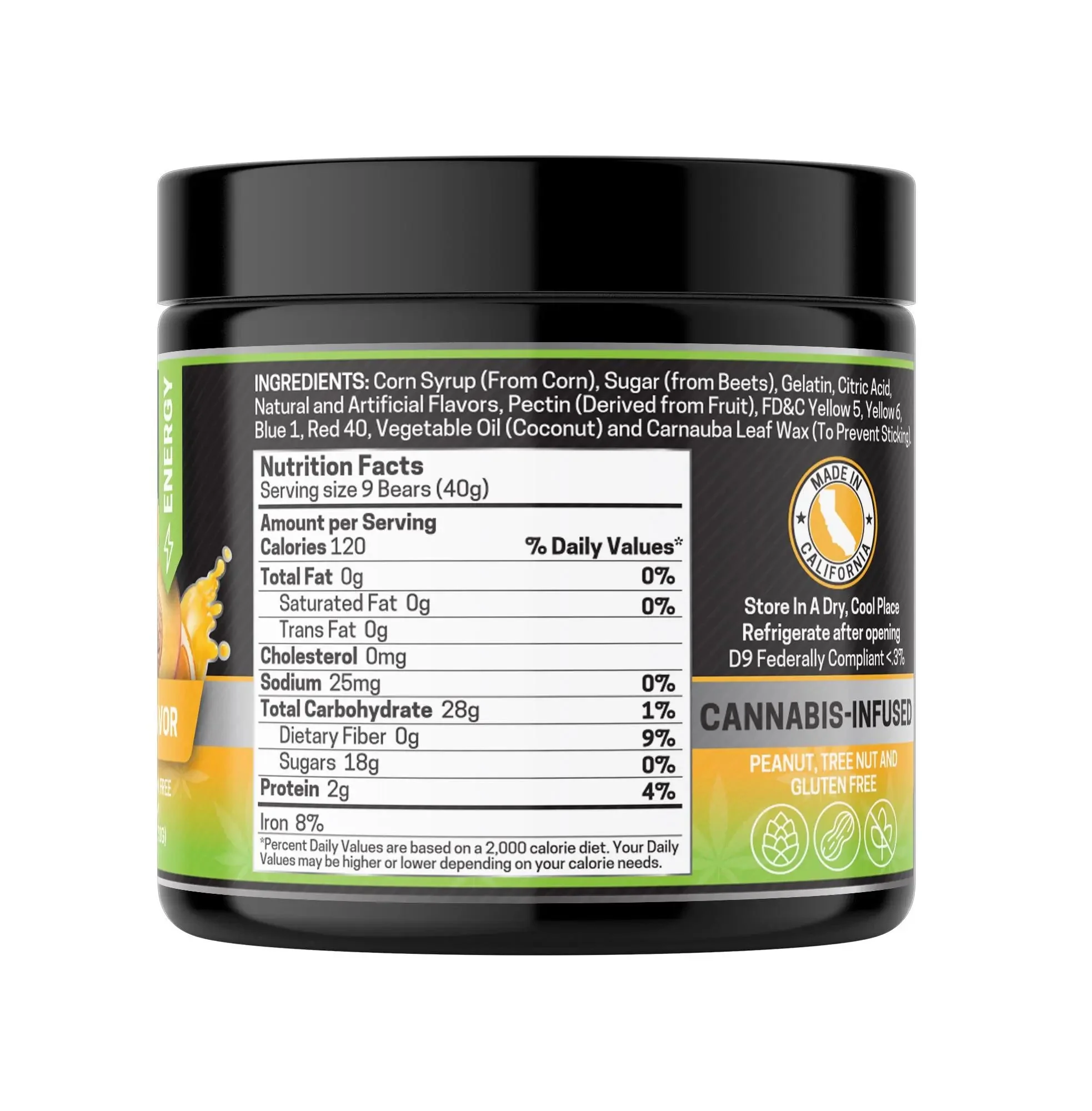 CBD +THC Gummies, Mix Flavor Energy - 1000mg | 25 Pcs Gummies - Image 4