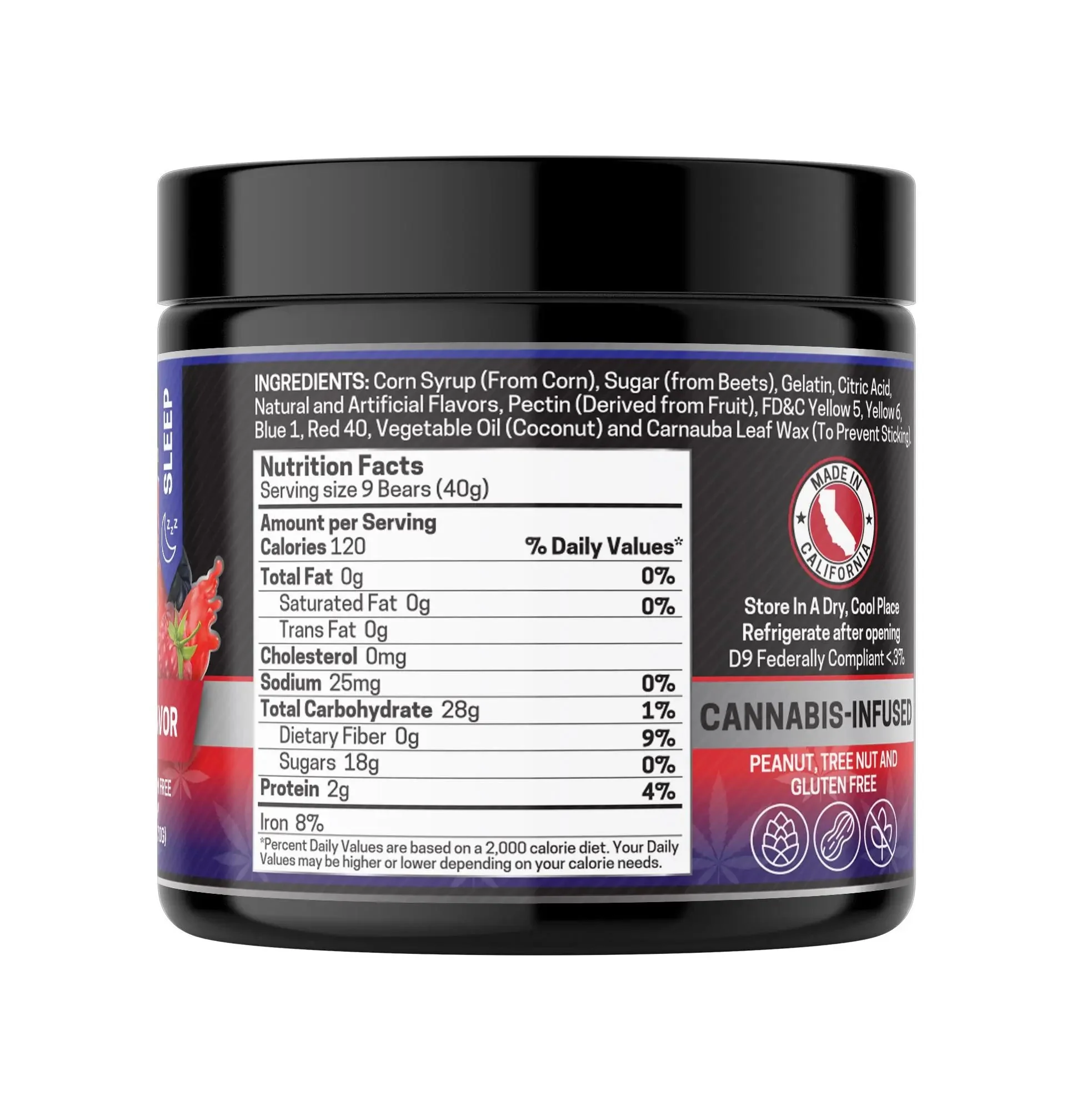 CBD+THC Gummies, Mix Flavor Sleep- 1000mg | 25 Pcs Gummies - Image 4