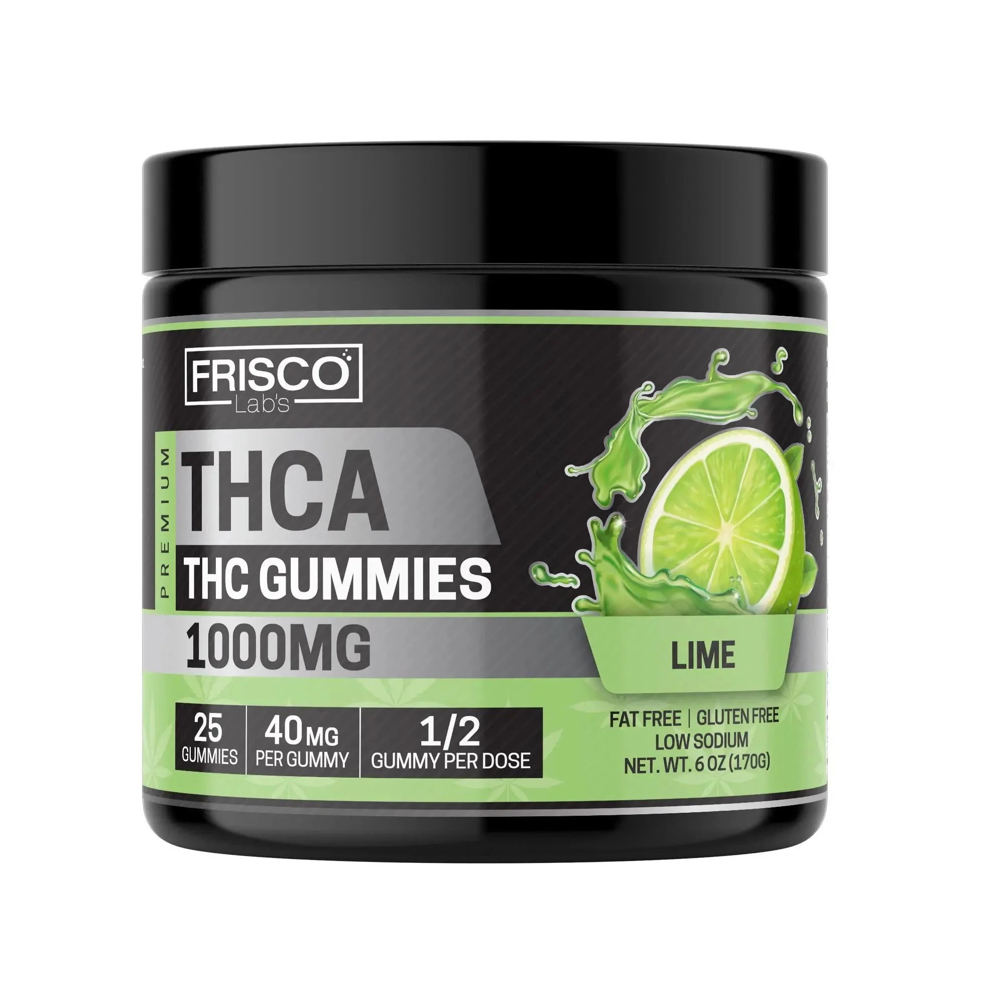 THCA Gummies, Lime - 1000mg | 25 Pcs Gummies - Image 2