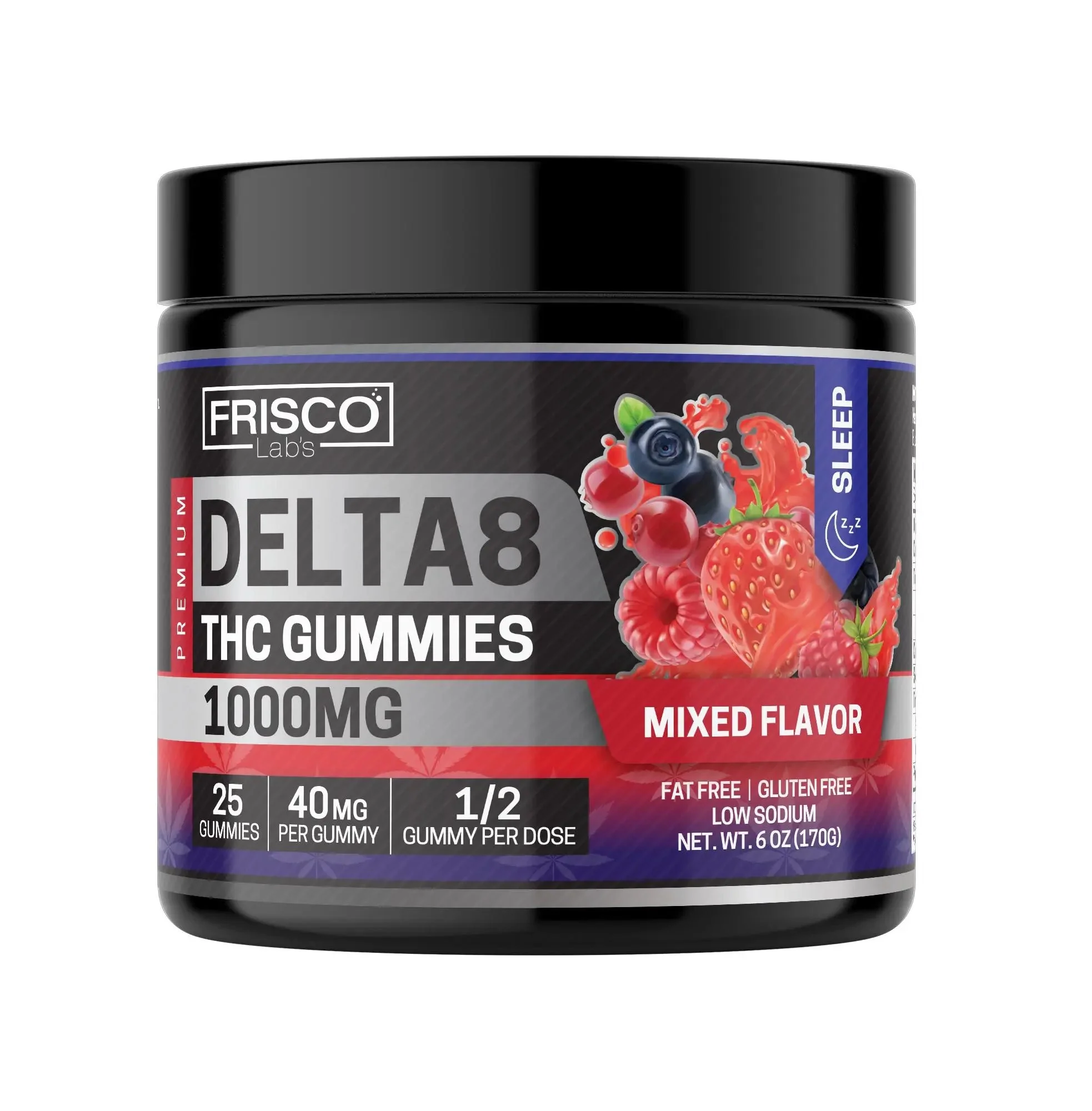 Delta 8 Gummies, Mix Flavor Sleep - 1000mg | 25 Pcs Gummies - Image 2