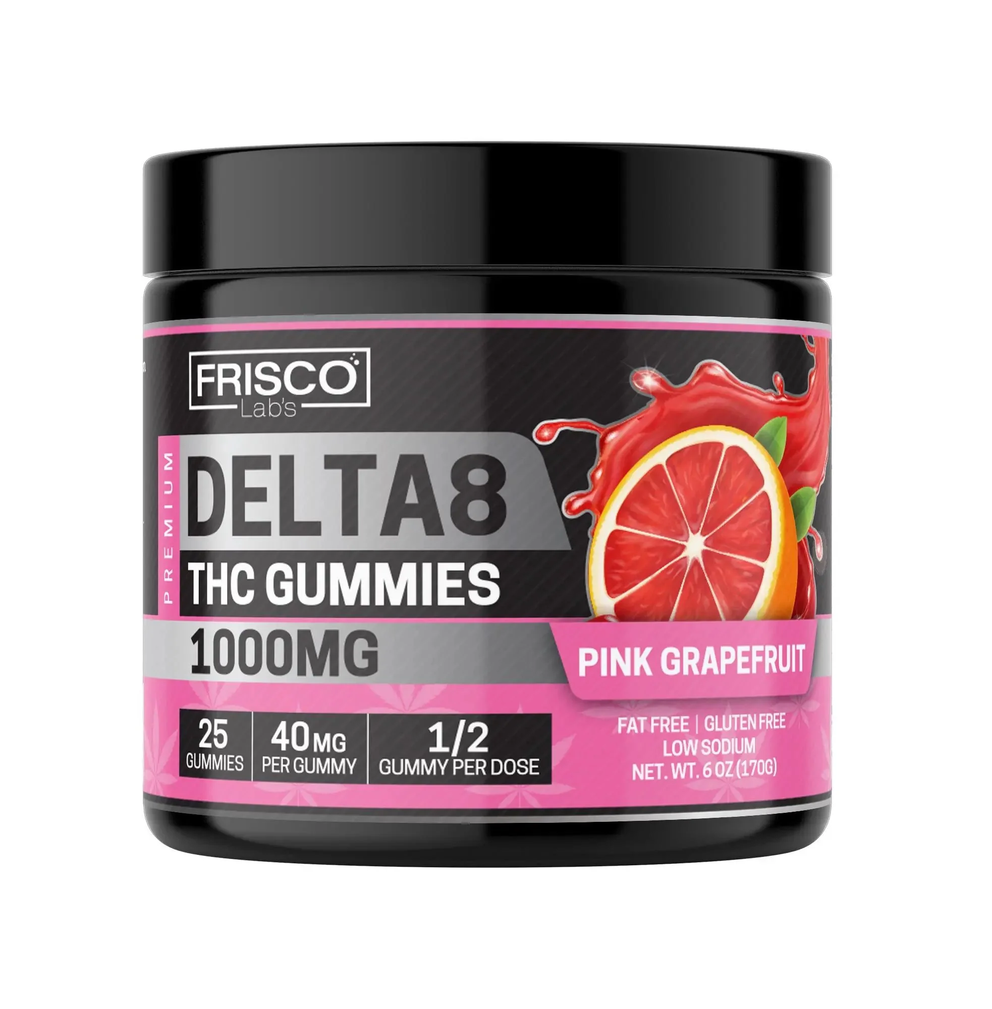 Delta 8 Gummies, Pink Grapefruit - 1000mg | 25 Pcs Gummies - Image 2