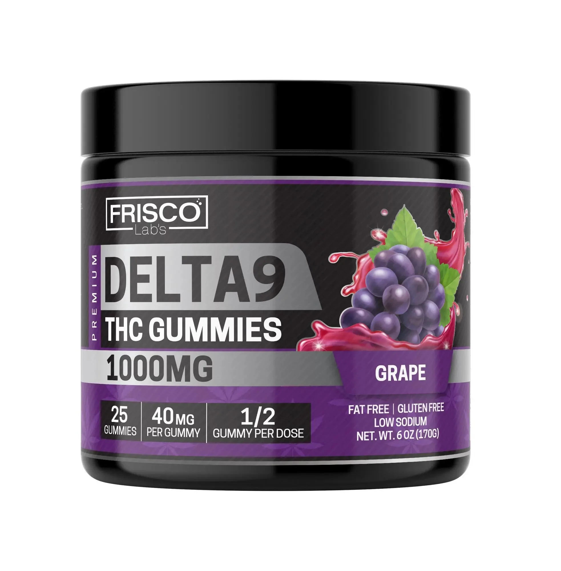 Delta 9 Gummies, Grape - 1000mg | 25 Pcs Gummies - Image 3