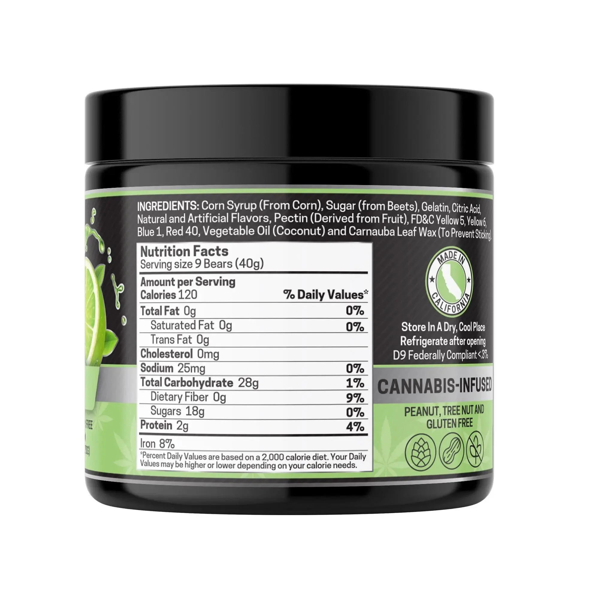 Delta 9 Gummies, Lime - 1000mg | 25 Pcs Gummies - Image 4