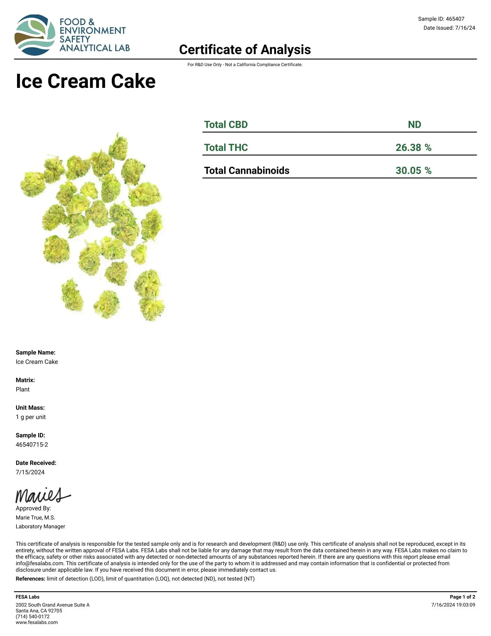 1 Pound - Exotic Ice Cream Cake THCA Strain - Image 3
