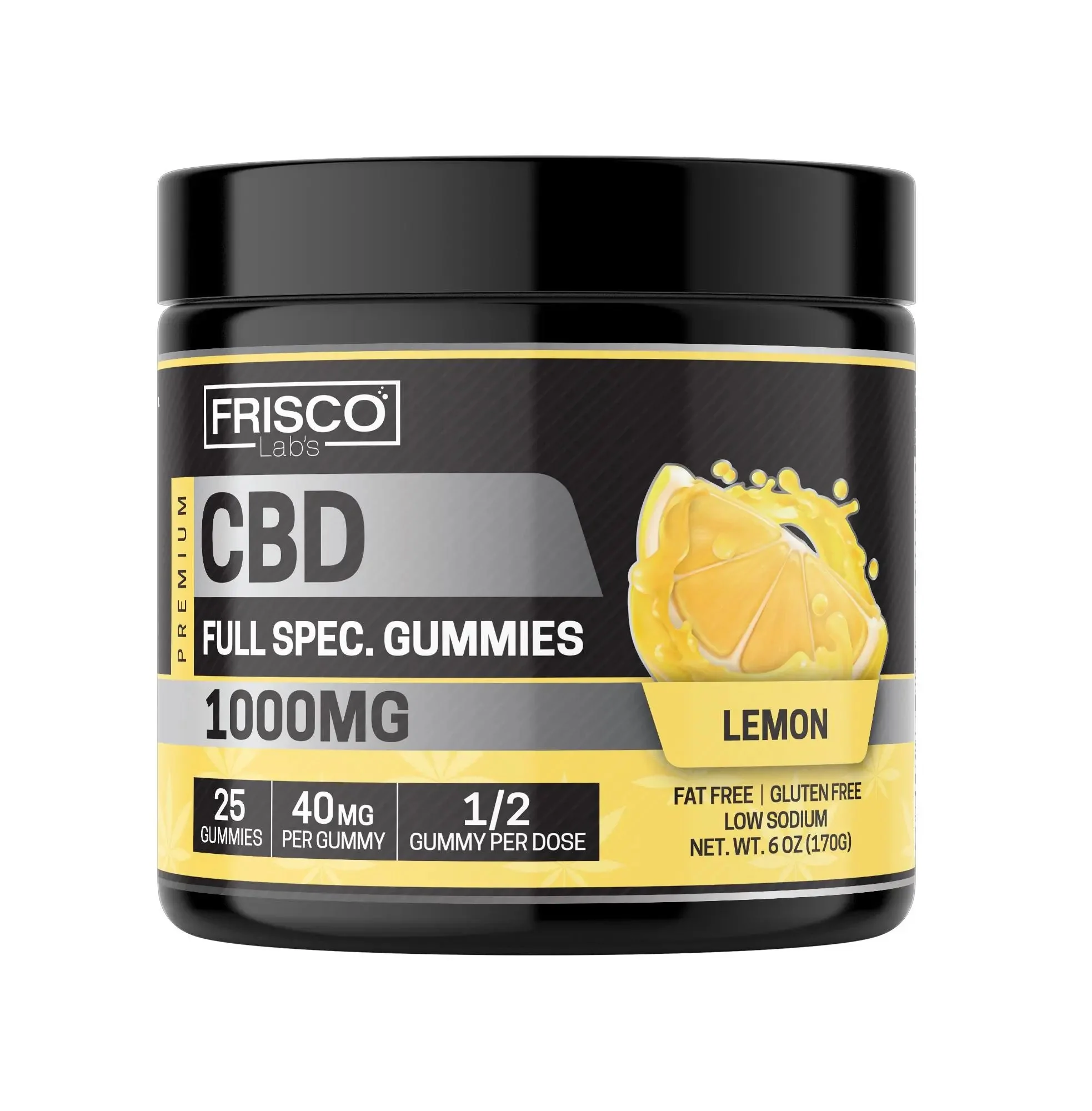 Full Spec. CBD Gummies, Lemon - 1000mg | 25 Pcs Gummies - Image 2