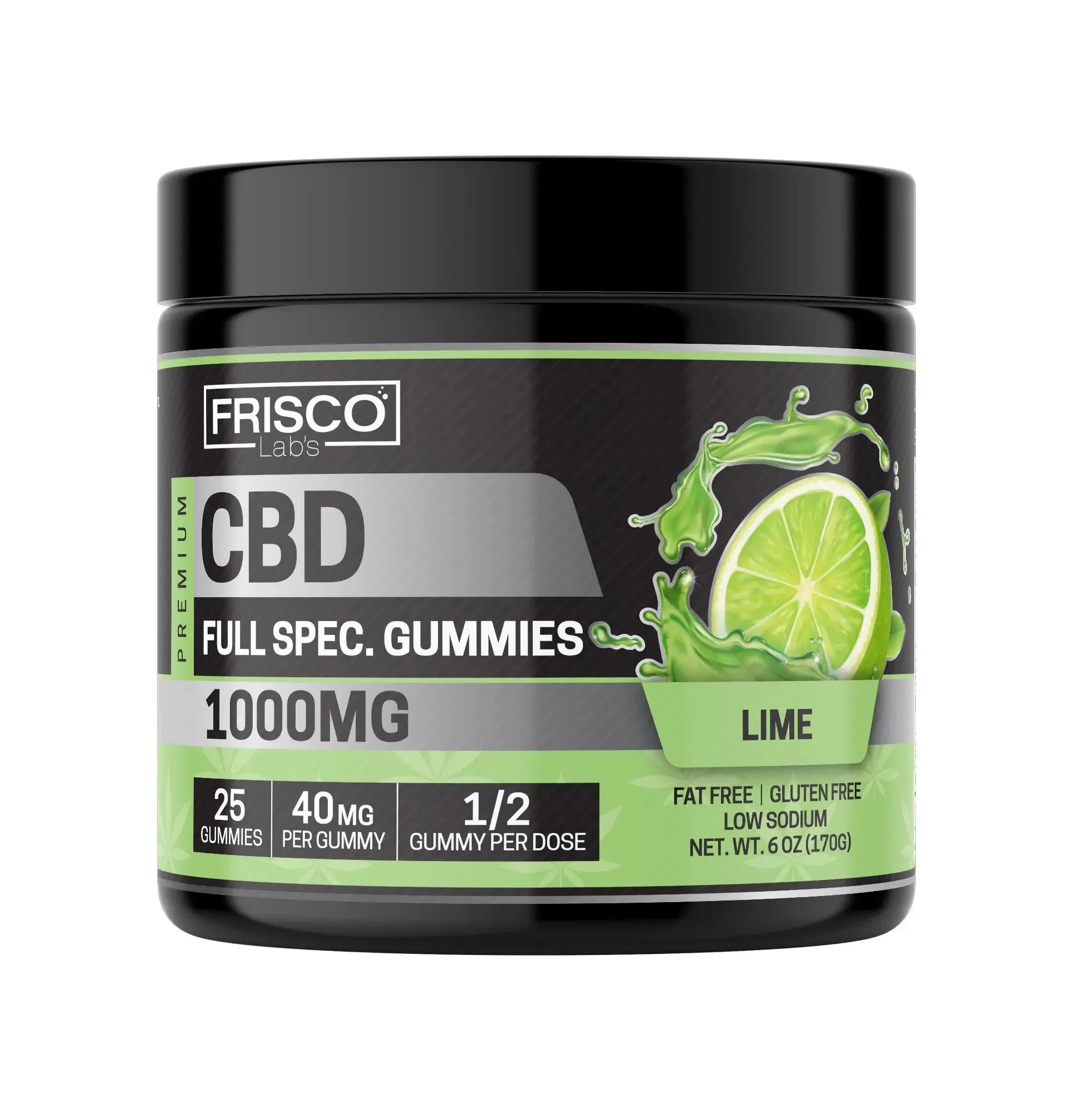 Full Spec. CBD Gummies, Lime - 1000mg | 25 Pcs Gummies (Sour)(Hard Texture) - Image 2