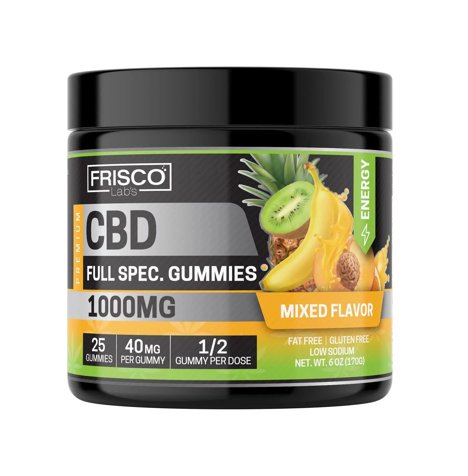 Full Spec. CBD Gummies, Mix Flavor Energy - 1000mg | 25 Pcs Gummies - Image 2