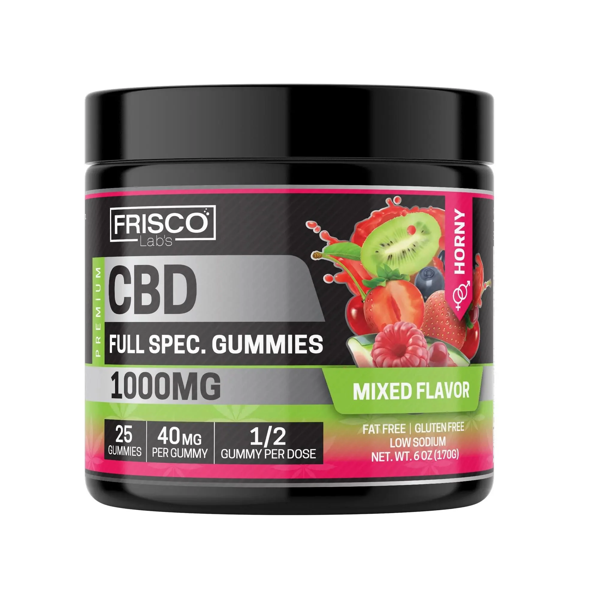 Full Spec. CBD Gummies, Mix Flavor Horny - 1000mg | 25 Pcs Gummies - Image 2