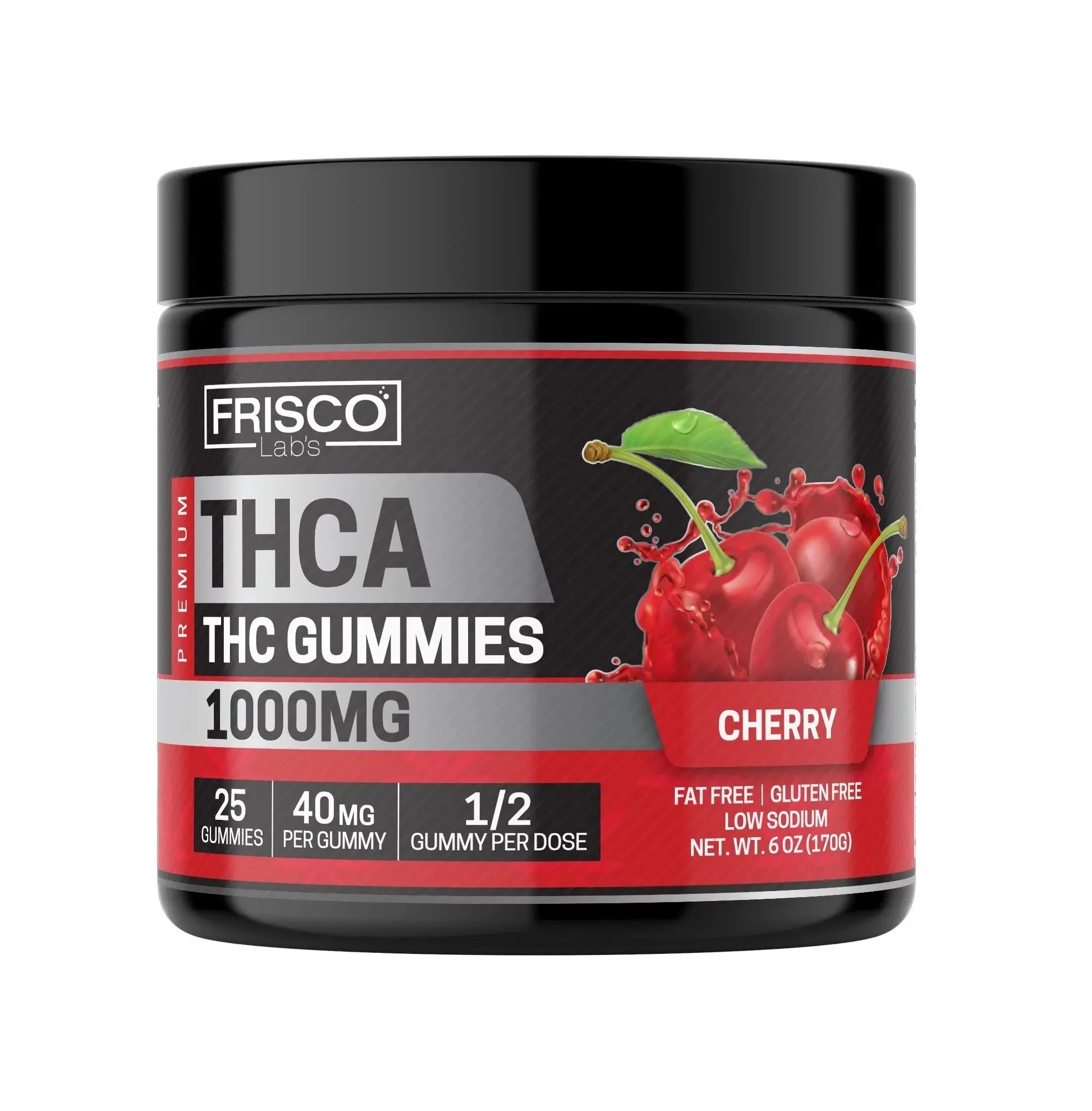 THCA Gummies, Cherry - 1000mg | 25 Pcs Gummies - Image 2