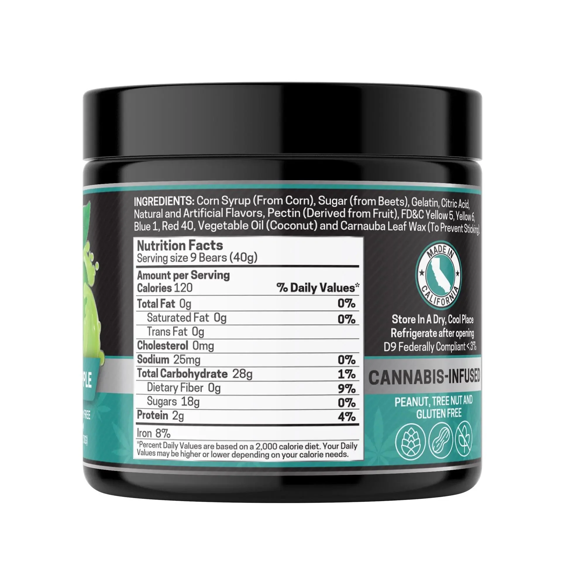 THCA Gummies, Green Apple - 1000mg | 25 Pcs Gummies - Image 4