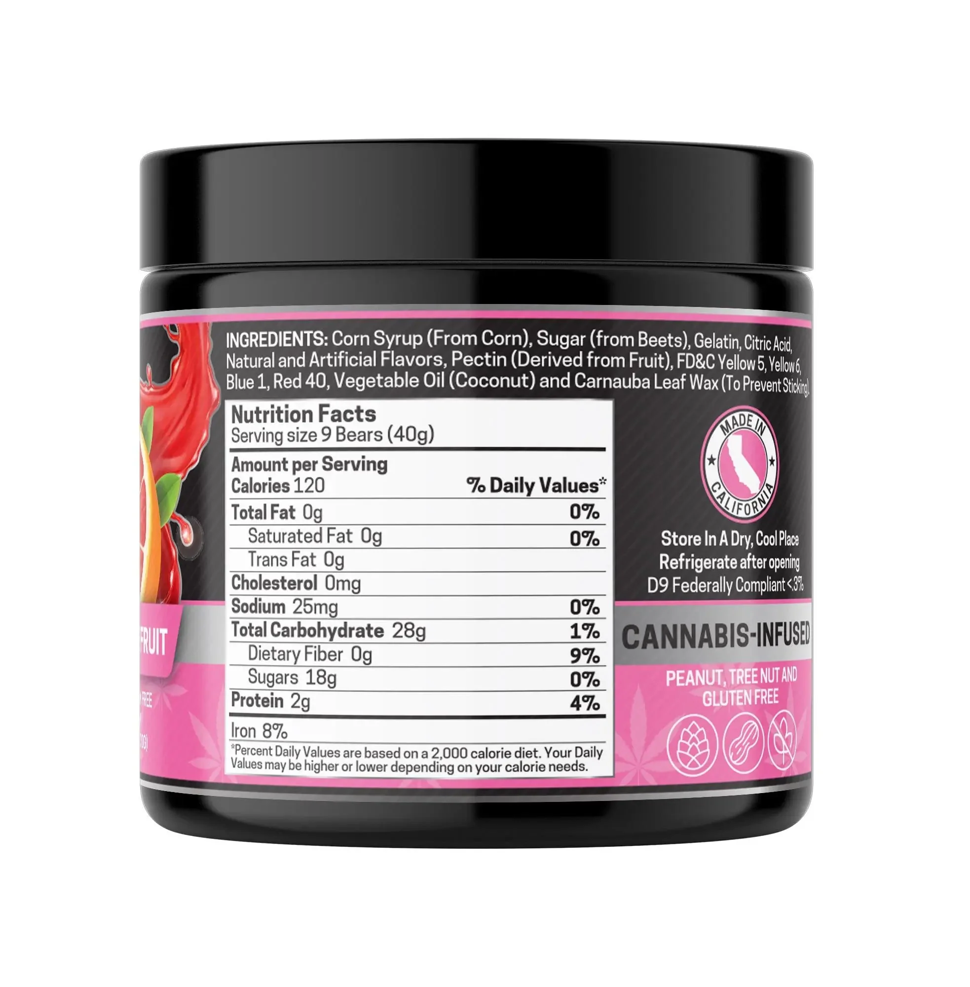 THCA Gummies, Pink Grapefruit - 1000mg | 25 Pcs Gummies - Image 4